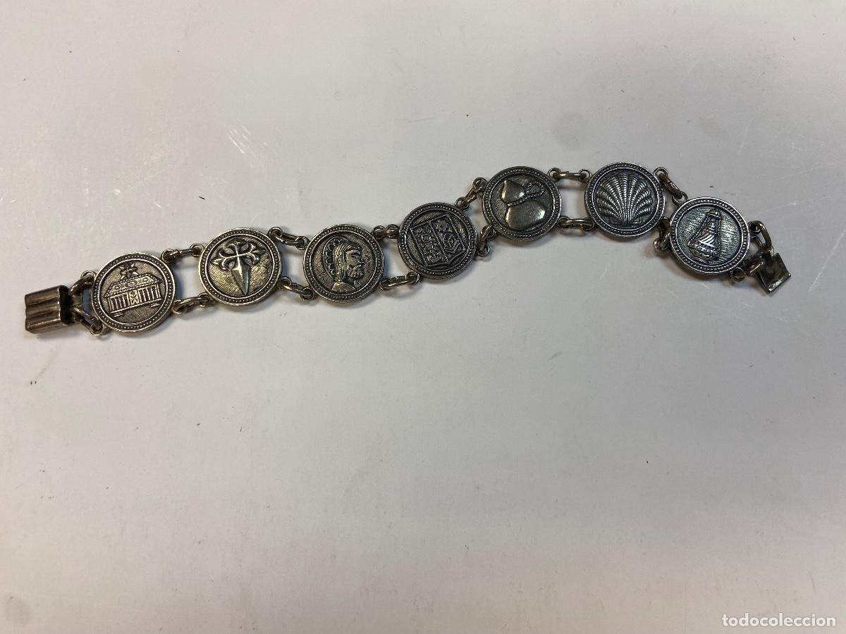 Joyeria: LOTE DE DOS PULSERAS DE MONEDAS DE COLOR PLATA - Foto 1