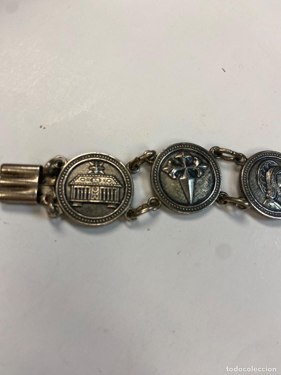 Joyeria: LOTE DE DOS PULSERAS DE MONEDAS DE COLOR PLATA - Foto 2