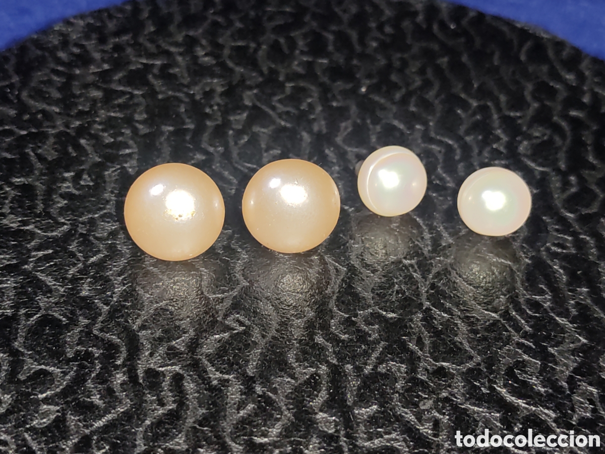 Joyeria: Pendientes de perlas,2 juegos.Vintage. - Foto 3