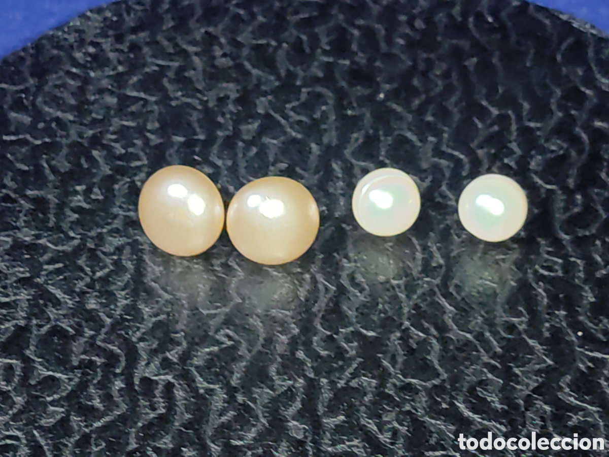 Joyeria: Pendientes de perlas,2 juegos.Vintage. - Foto 1