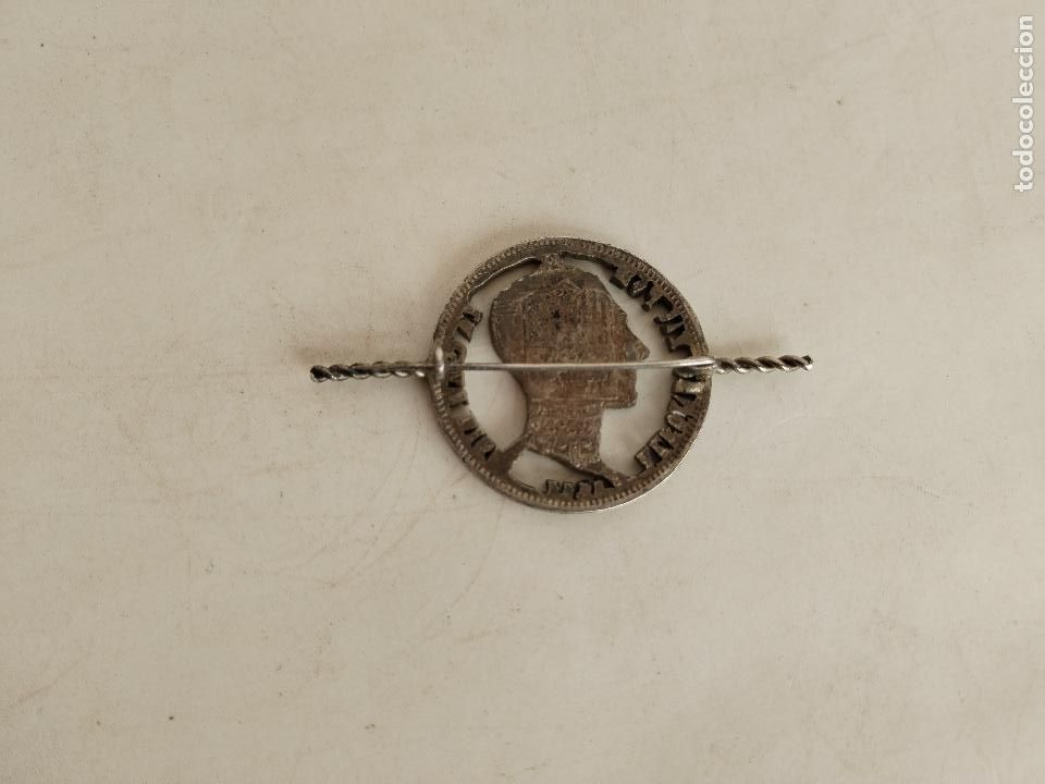 Joyeria: broche plata con moneda alfonso xll de 1877 - Foto 2