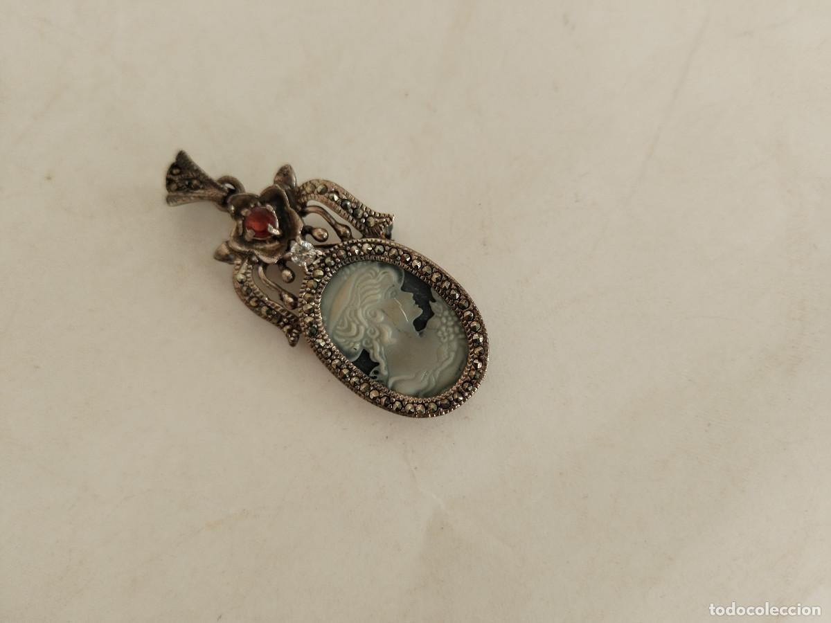 Joyeria: antiguo broche de plata camafeo - Foto 2