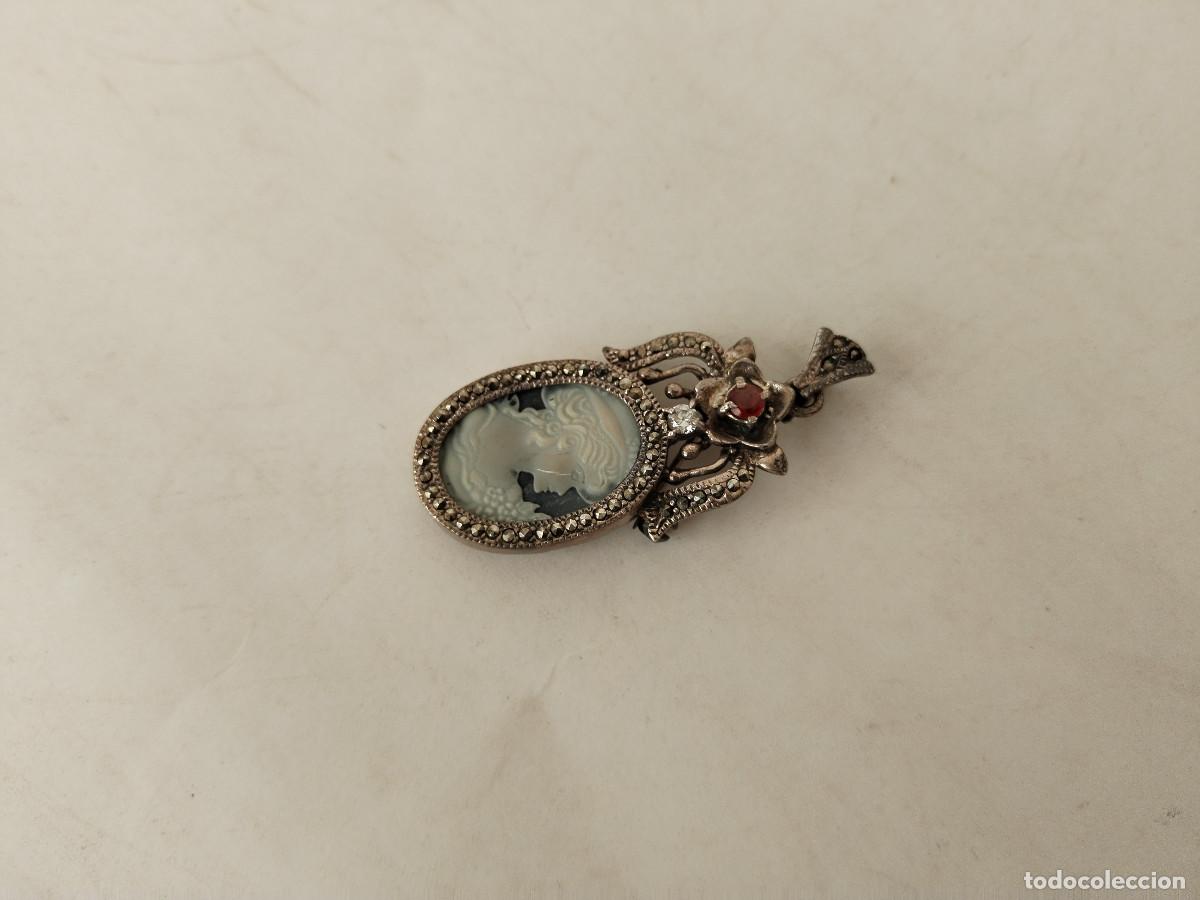 Joyeria: antiguo broche de plata camafeo - Foto 3