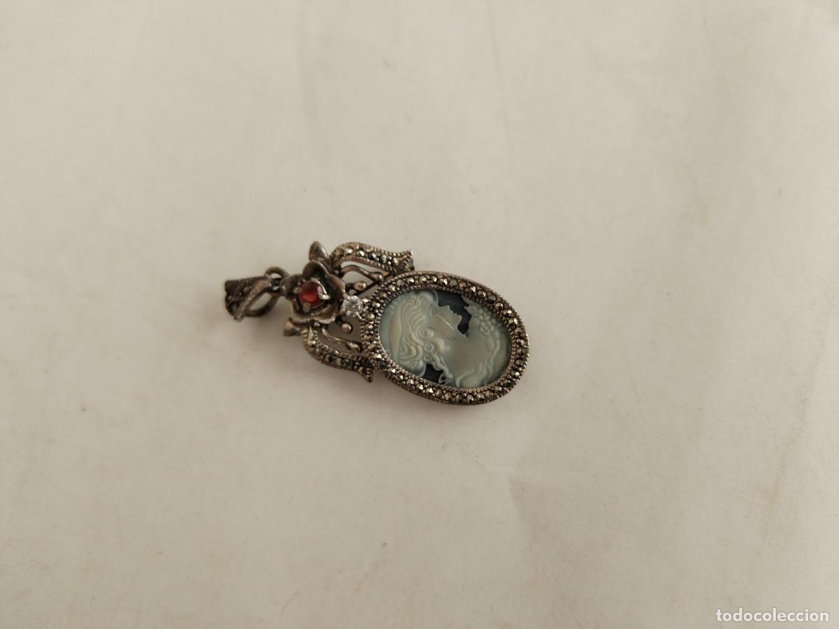 Joyeria: antiguo broche de plata camafeo - Foto 6