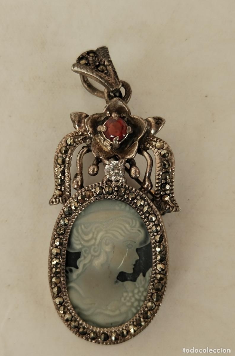 Joyeria: antiguo broche de plata camafeo - Foto 1
