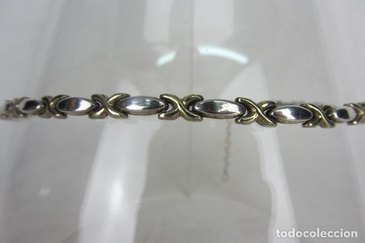 Joyeria: Antiguo collar ajustable italiano, en plata de ley - Foto 2