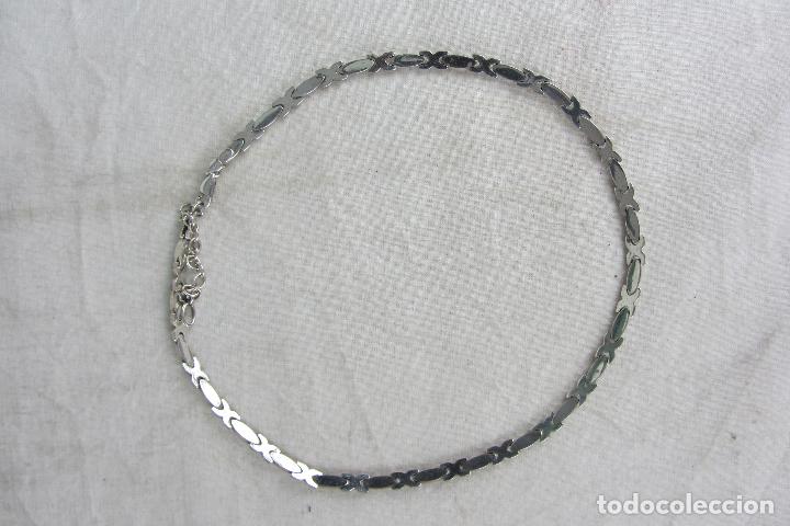 Joyeria: Antiguo collar ajustable italiano, en plata de ley - Foto 3