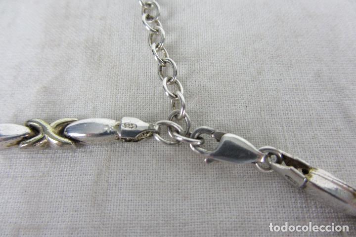 Joyeria: Antiguo collar ajustable italiano, en plata de ley - Foto 4