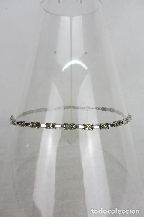 Joyeria: Antiguo collar ajustable italiano, en plata de ley - Foto 1