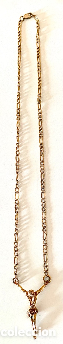 Joyeria: Collar con crucifijo dorado - Foto 1