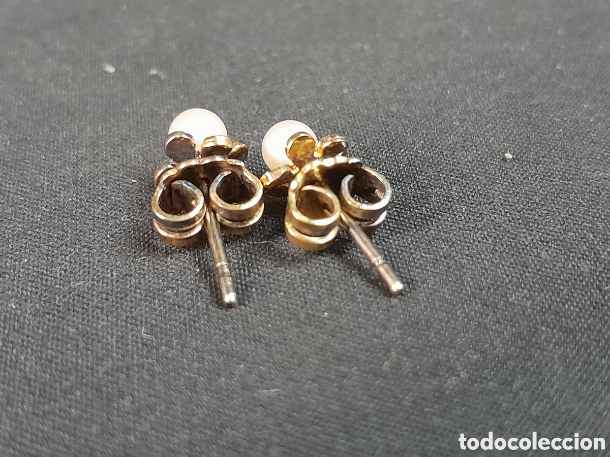 Joyeria: JOY-2652. PENDIENTES DE PLATA CON PERLAS SINT&Eacute;TICAS - Foto 2