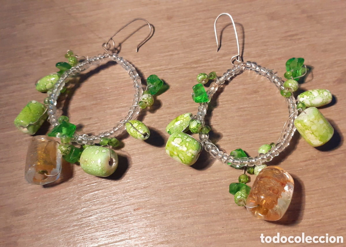 Joyeria: Pendientes modernas vidrio y resina - Foto 3