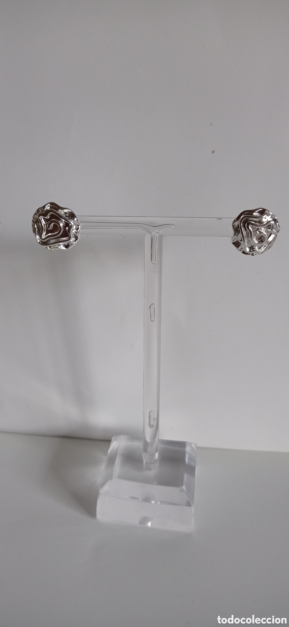 Joyeria: PENDIENTES PEQUE&Ntilde;OS / CON ROSA DE JERICO / LABRADA / EN PLATA - 925 - Foto 6