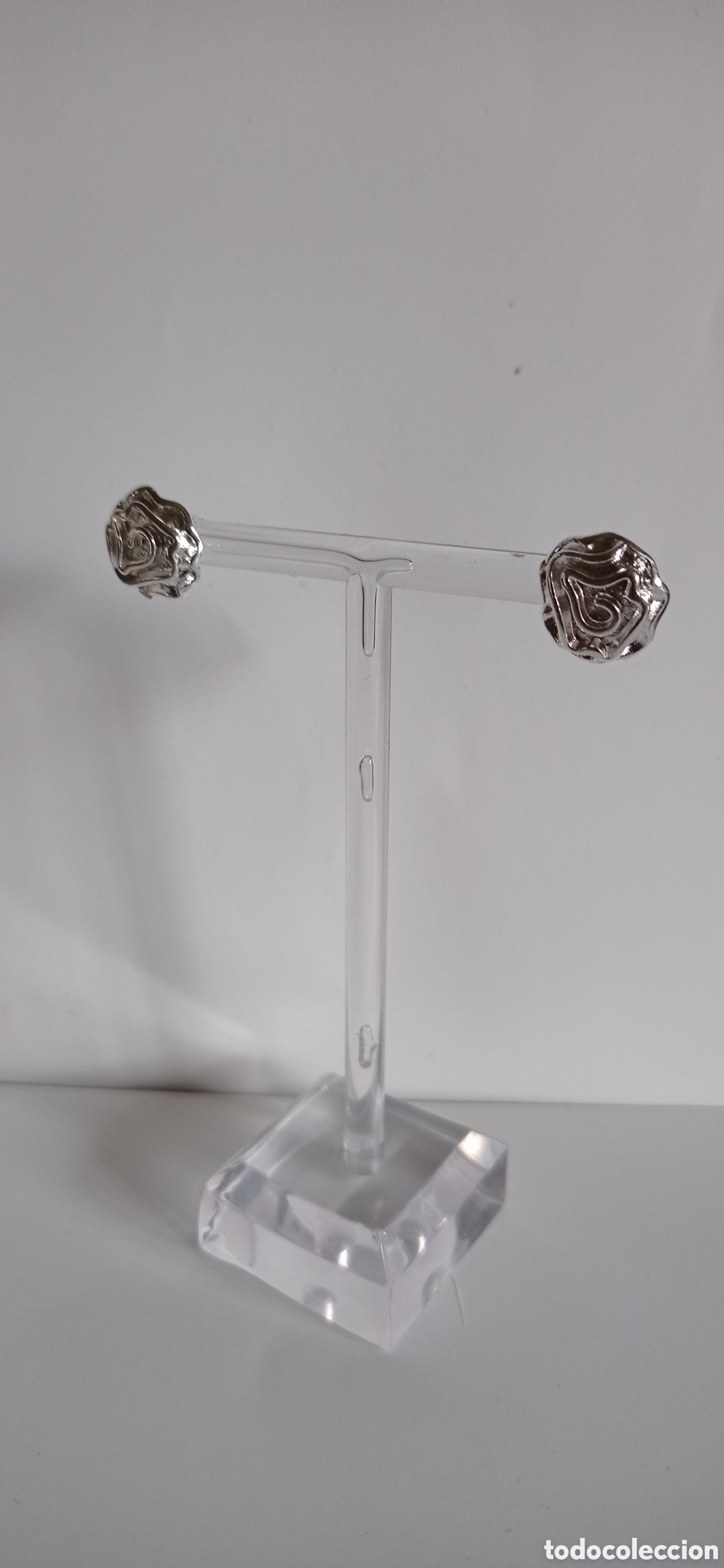 Joyeria: PENDIENTES PEQUE&Ntilde;OS / CON ROSA DE JERICO / LABRADA / EN PLATA - 925 - Foto 7