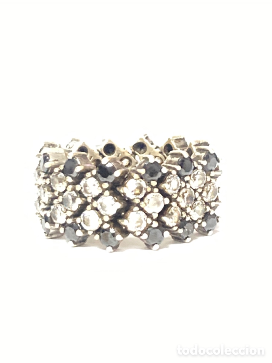 Joyeria: Sortija de plata y circonitas /S50 - Foto 1