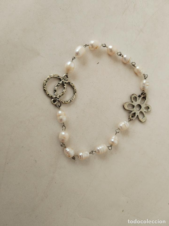 Joyeria: pulsera de perlas cultivadas y plata - Foto 1