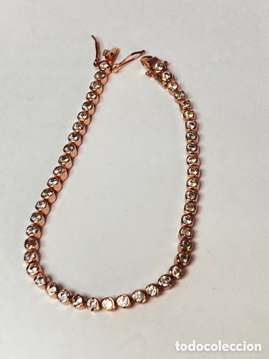 Joyeria: Pulsera riviere de plata chapada oro risa / Pul 12 - Foto 1