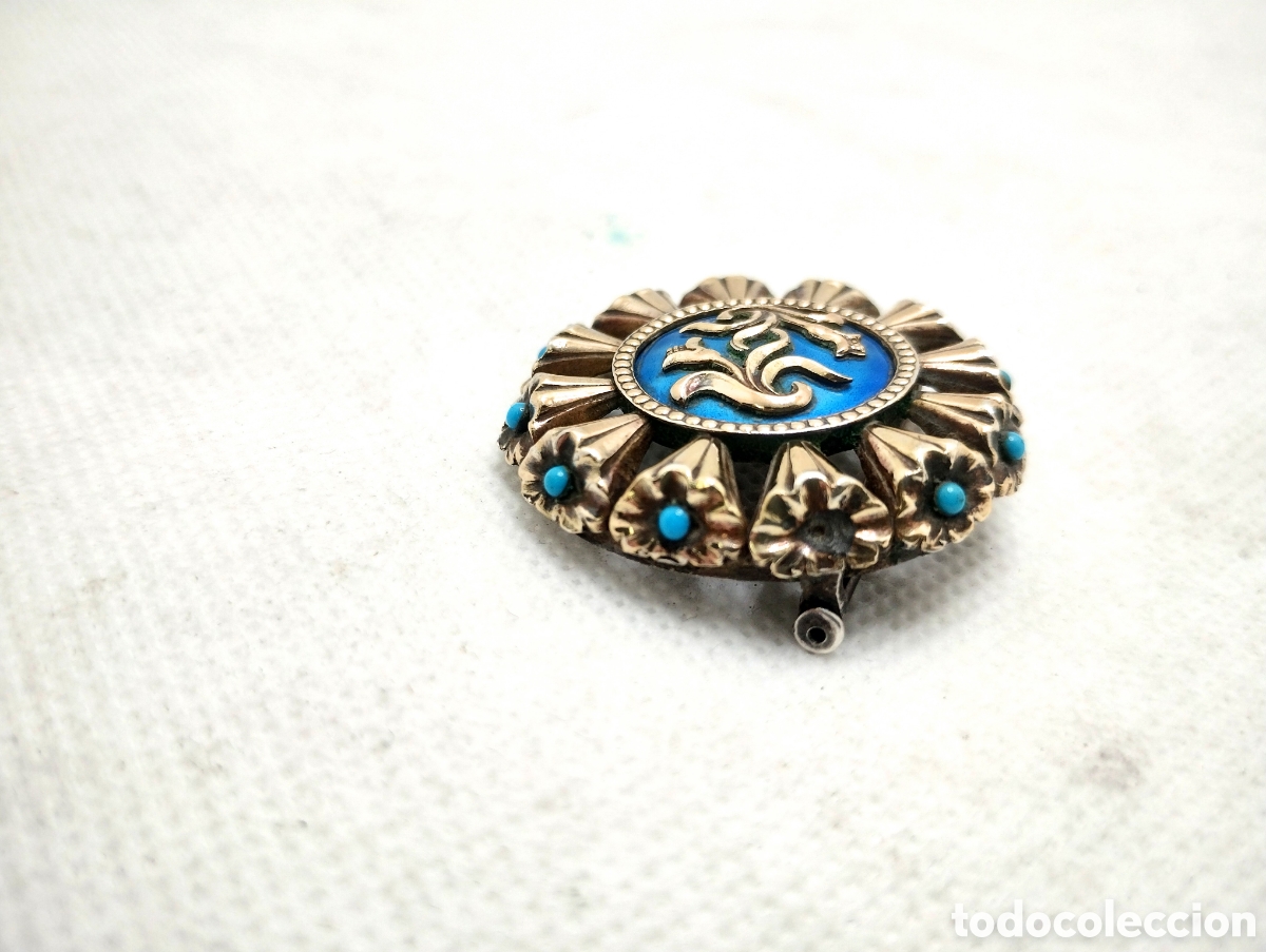 Joyeria: Broche en plata dorada con esmaltes - Foto 5