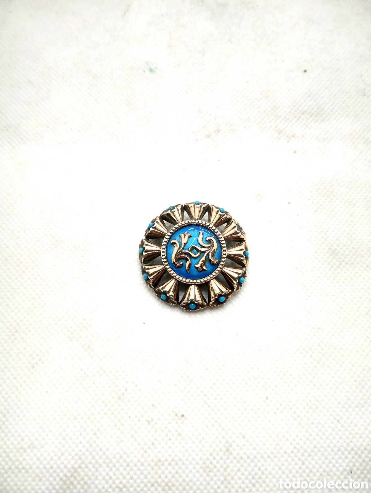 Joyeria: Broche en plata dorada con esmaltes - Foto 1