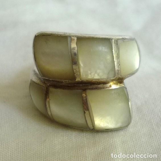Joyeria: Anillo de plata 925 y n&aacute;car madreperla - Foto 2