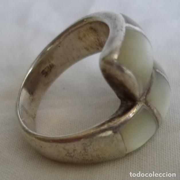 Joyeria: Anillo de plata 925 y n&aacute;car madreperla - Foto 8