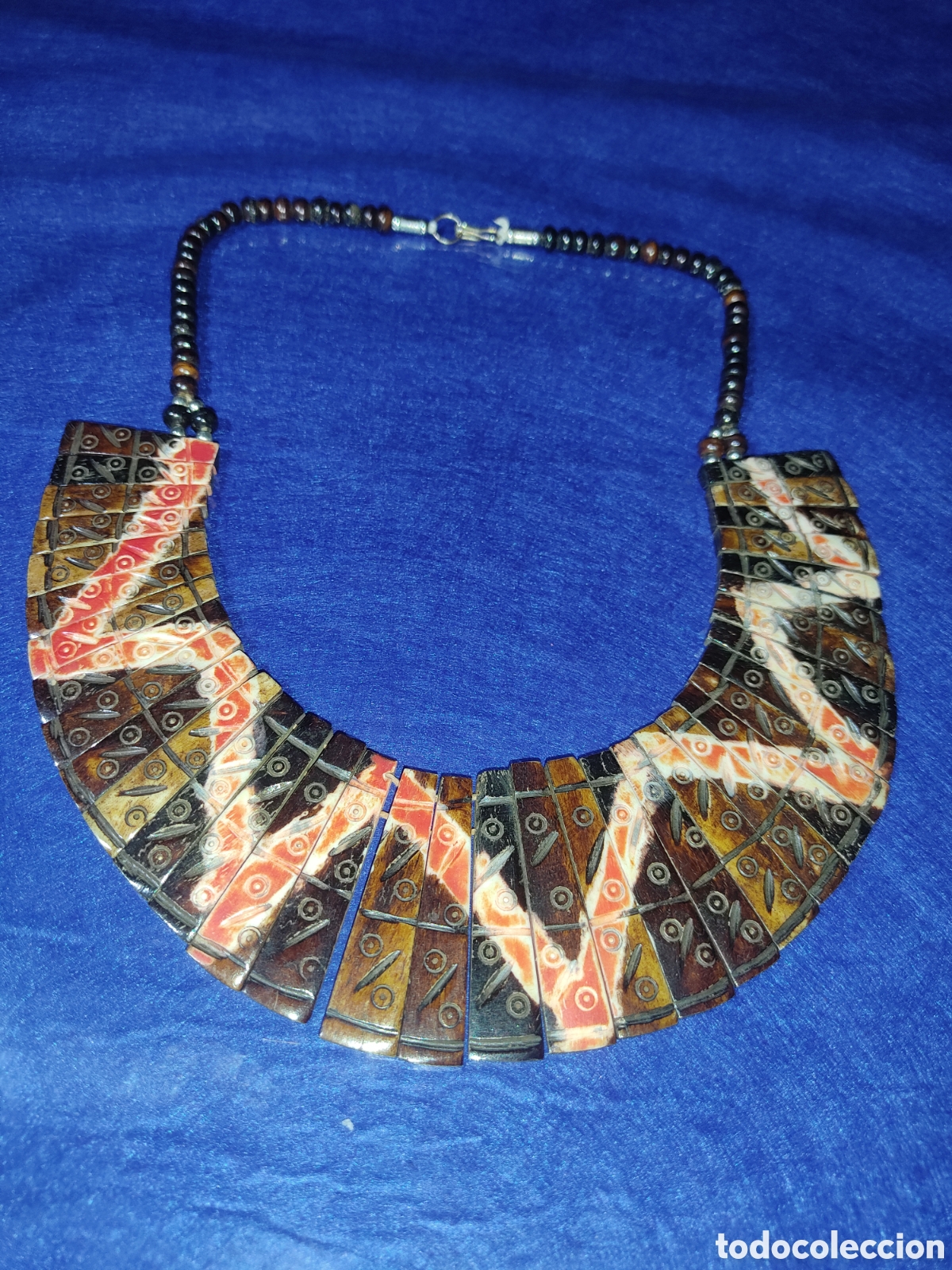 Joyeria: Collar de hueso tintado, vintage. - Foto 5