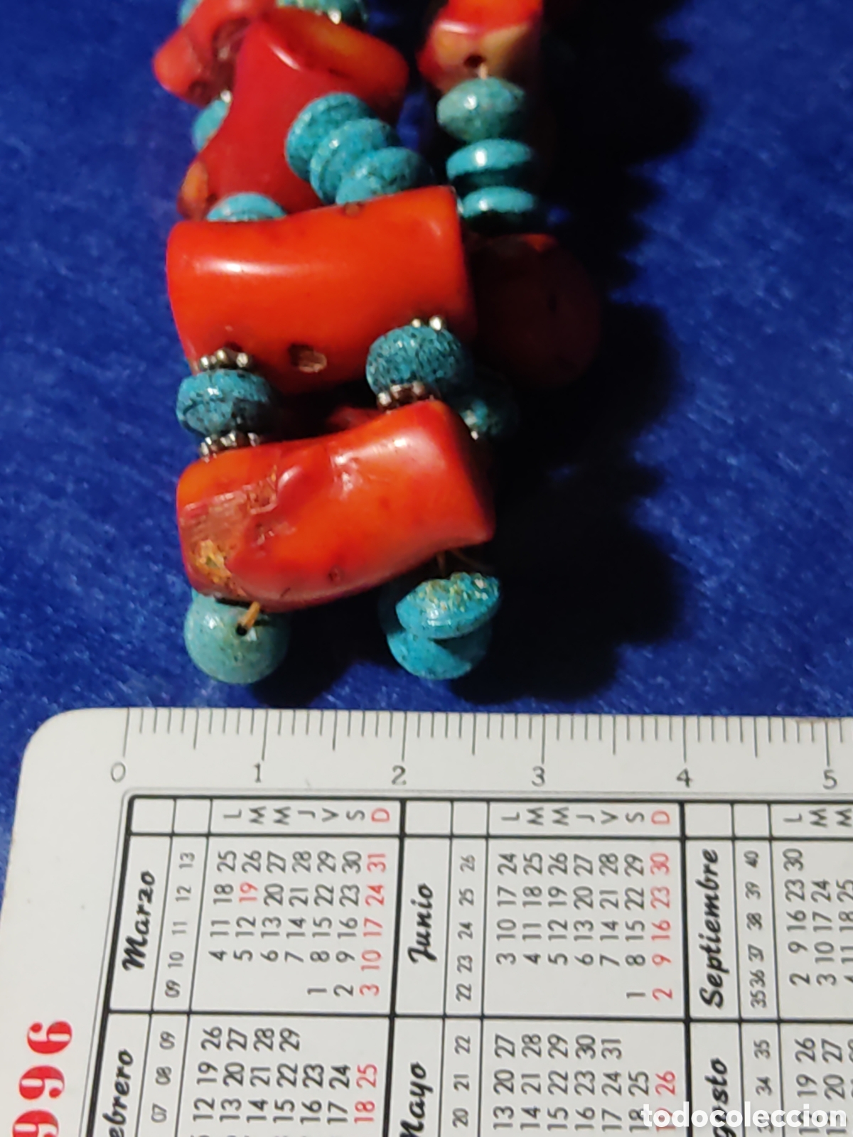 Joyeria: Pulsera de coral y turquesa.Vintage. - Foto 6
