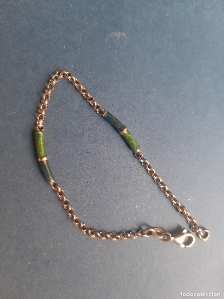 Joyeria: Pulsers plata y esmaltes verdes - Foto 1