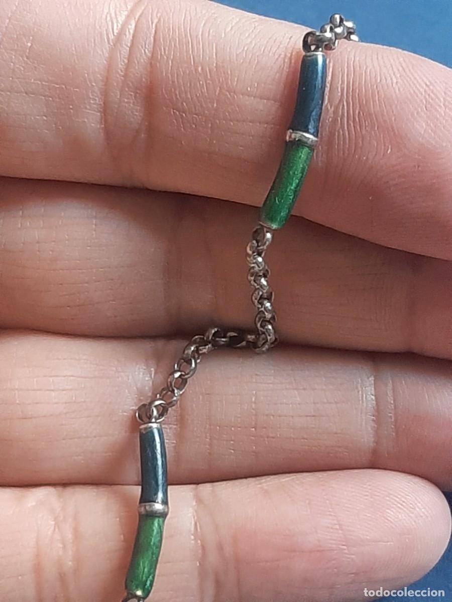 Joyeria: Pulsers plata y esmaltes verdes - Foto 3