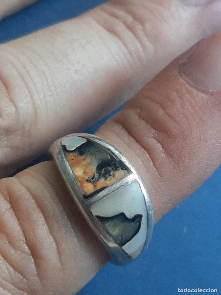 Joyeria: Anillo de plata y nacar natural 925 - Foto 6