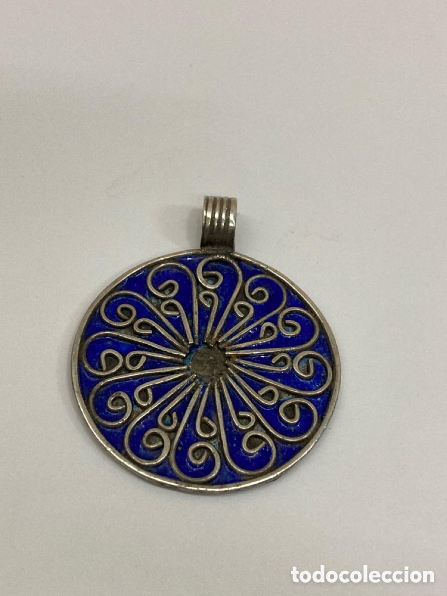 Joyeria: Colgante de plata con esmalte azul /C30 - Foto 1