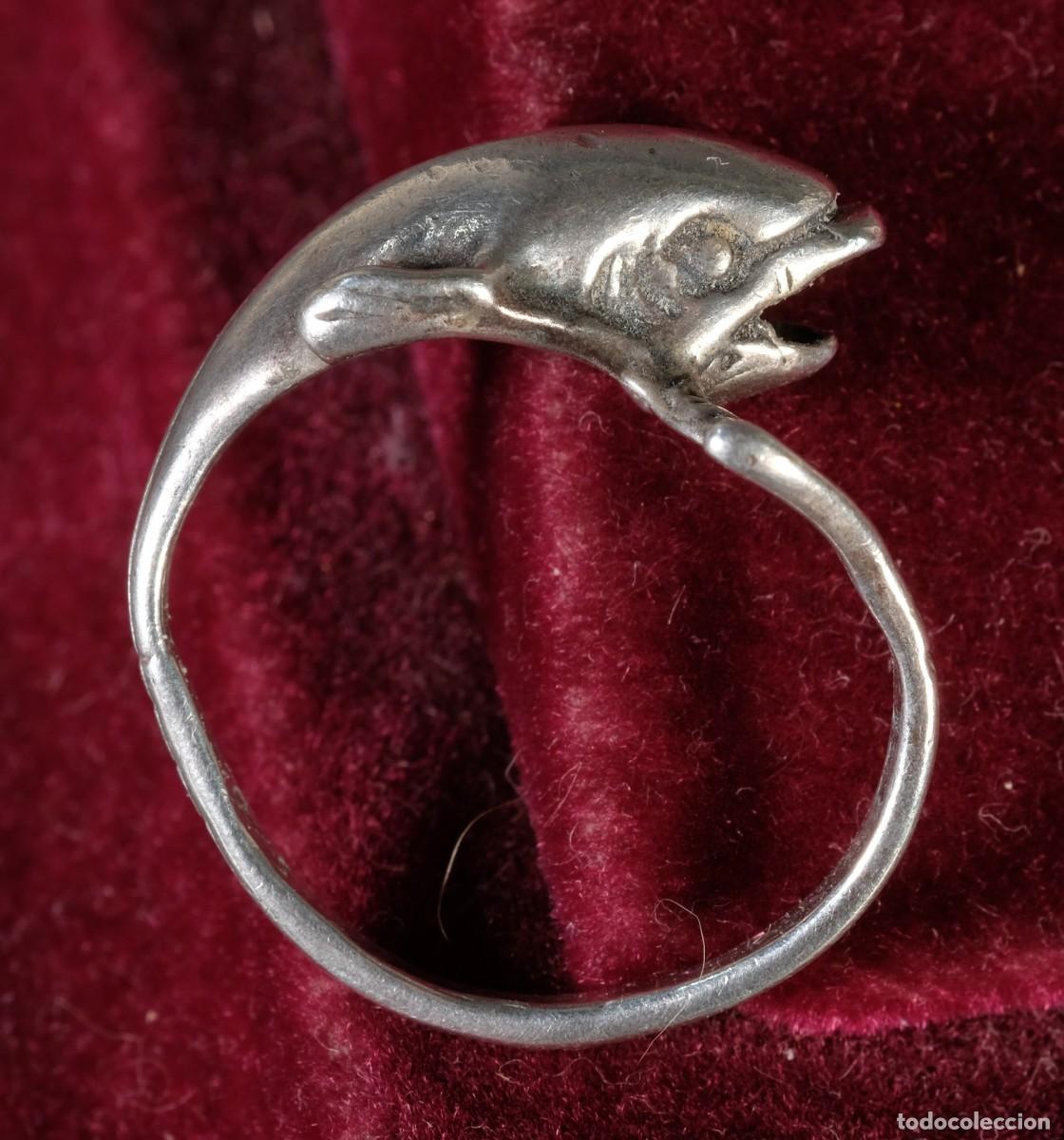 Joyeria: Anillo de plata con forma de delf&iacute;n - Foto 1