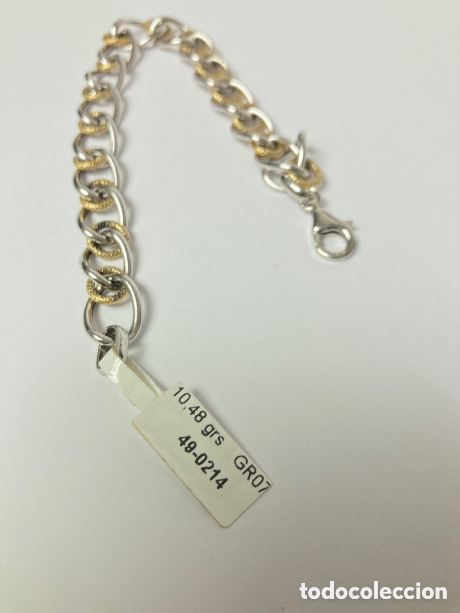 Joyeria: Pulsera de plata chapada oro y rodio /Pul14 - Foto 3