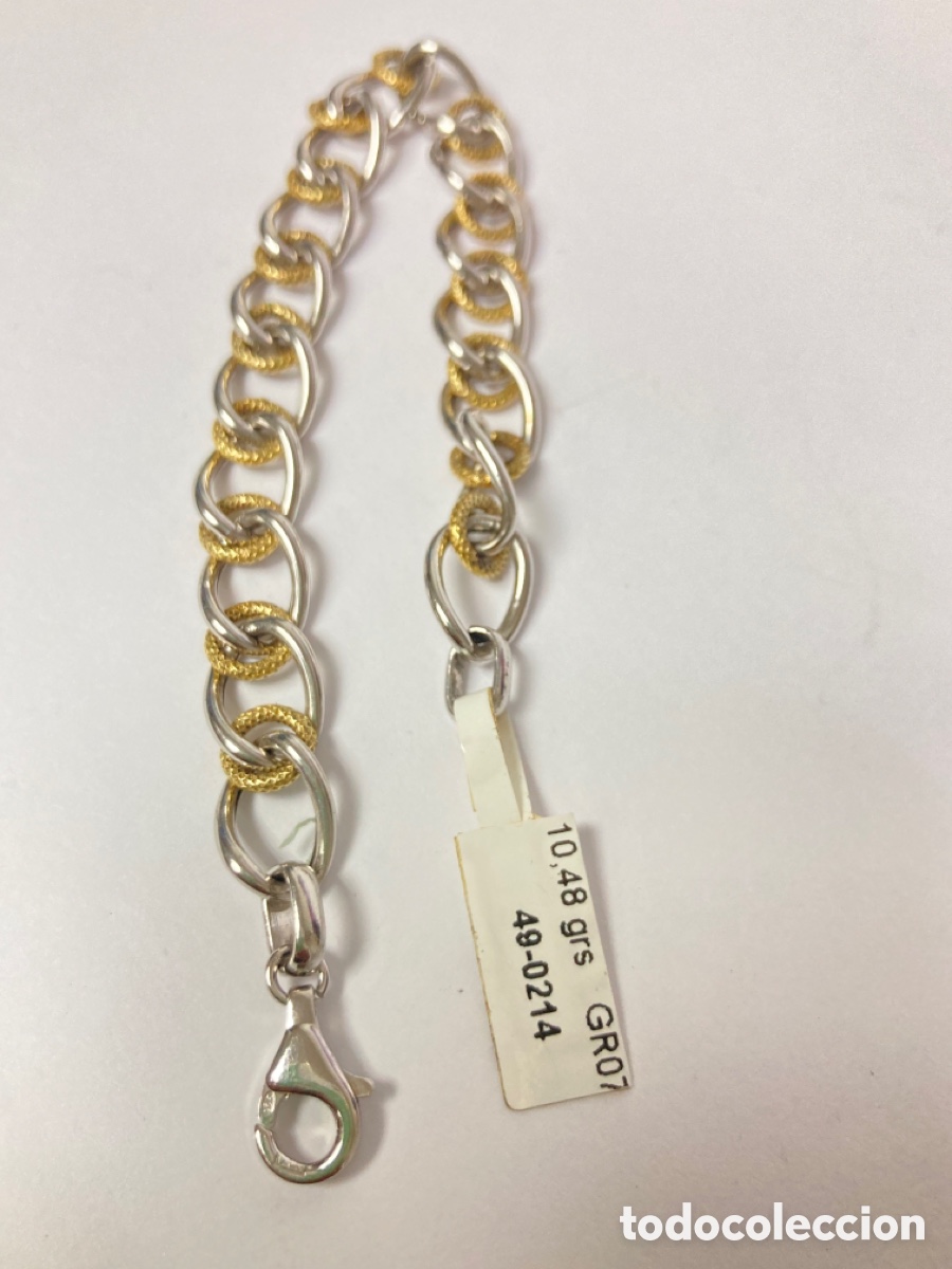 Joyeria: Pulsera de plata chapada oro y rodio /Pul14 - Foto 4
