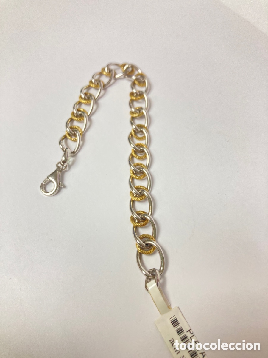 Joyeria: Pulsera de plata chapada oro y rodio /Pul14 - Foto 1
