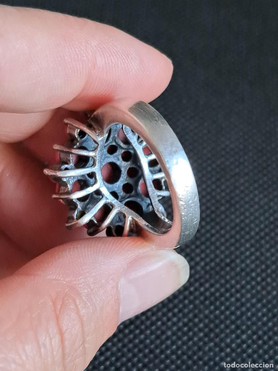 Joyeria: Anillo vintage de plata maciza 925 flor de coral - Foto 8