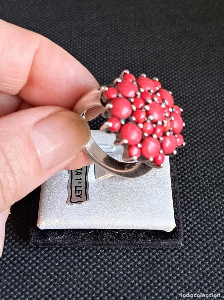 Joyeria: Anillo vintage de plata maciza 925 flor de coral - Foto 15