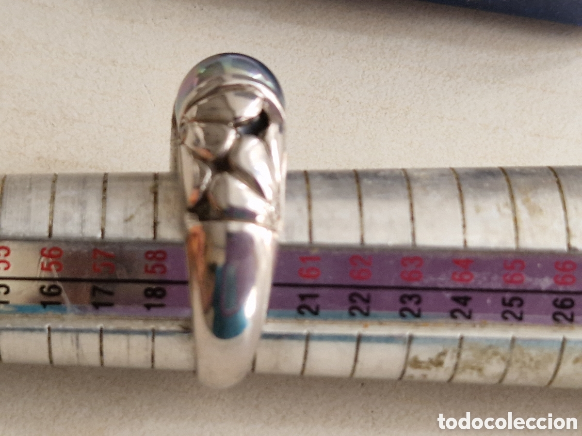 Joyeria: ANILLO DE PLATA DE LEY CONTRASTES PERLA NEGRA - Foto 3