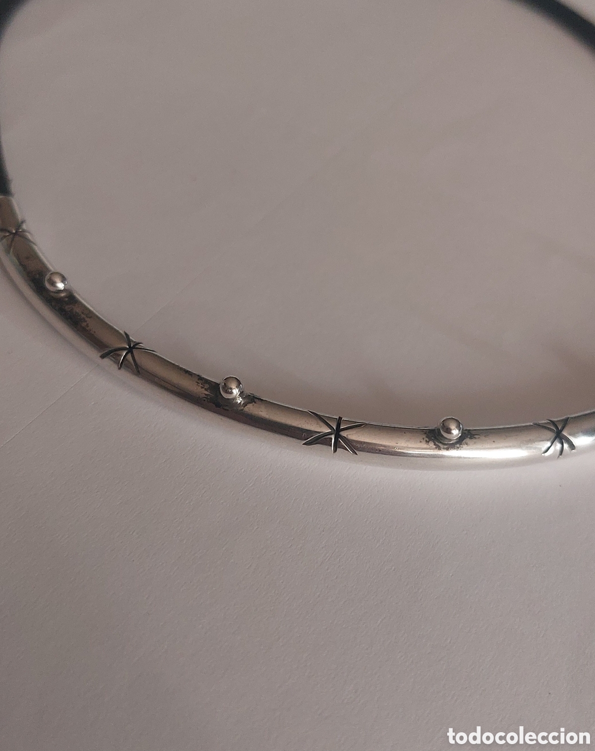 Joyeria: COLLAR PLATA Y CUERO - Foto 2