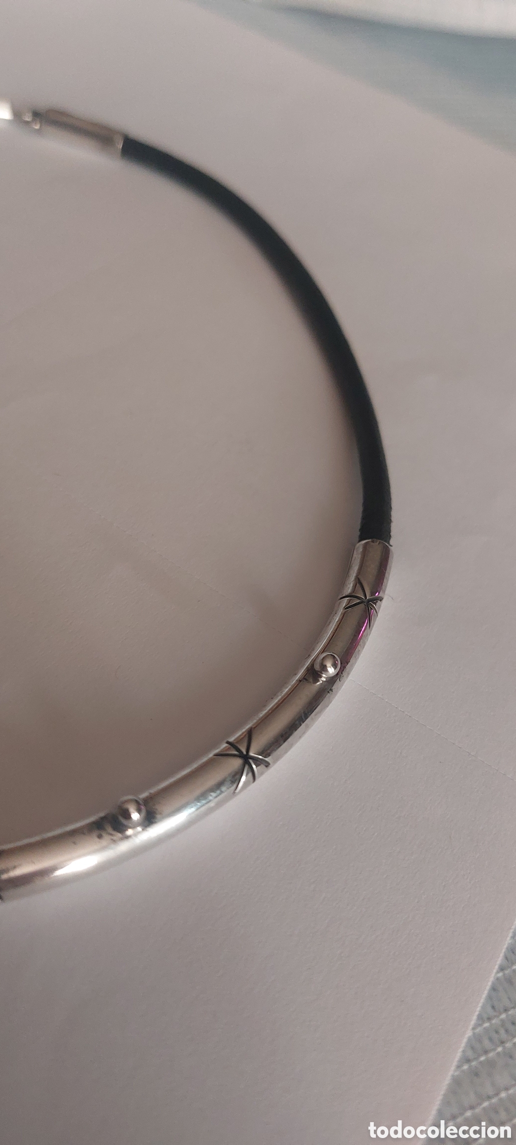 Joyeria: COLLAR PLATA Y CUERO - Foto 3