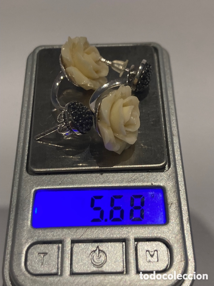 Joyeria: Pendientes de plata 2 en 1 con circonitas negras /P134 - Foto 10
