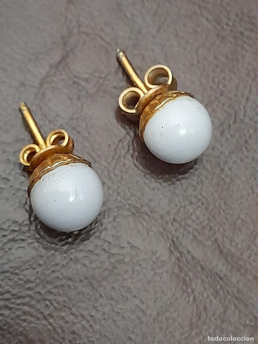 Joaillerie: Pareja de pendientes de bola d&eacute;cada de los 70