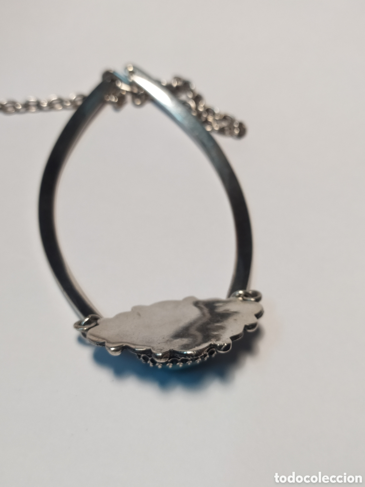 Joyeria: Collar &eacute;tnico de plata. Piedra verde. - Foto 4