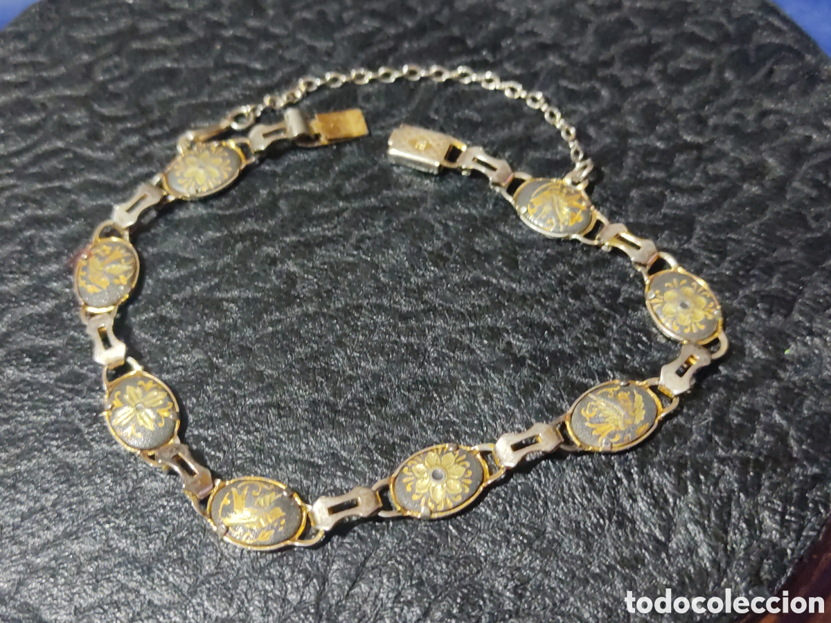 Joyeria: Pulsera damasquinada, Toledo.Vintage. - Foto 2