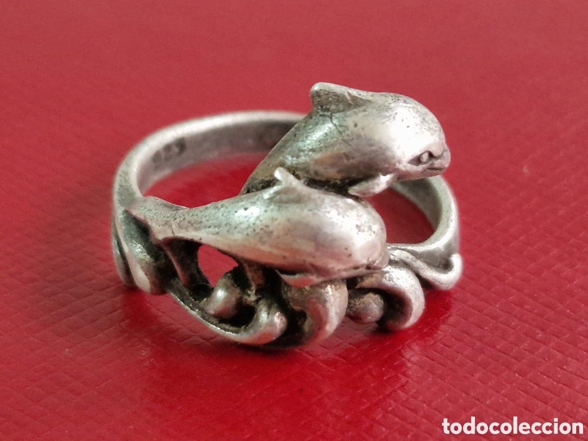 Joyeria: ANILLO DE PLATA DE LEY DELFINES - Foto 2
