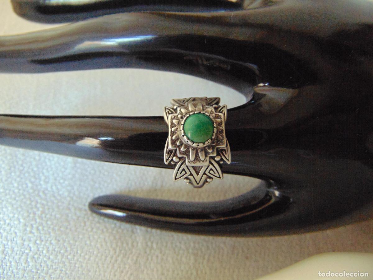 Joalharia: ANILLO NATIVOAMERICANO - PLATA FIRMADA Y CONTRASTE STERLING - TURQUESA - DI&Aacute;METRO: 18 MMS.