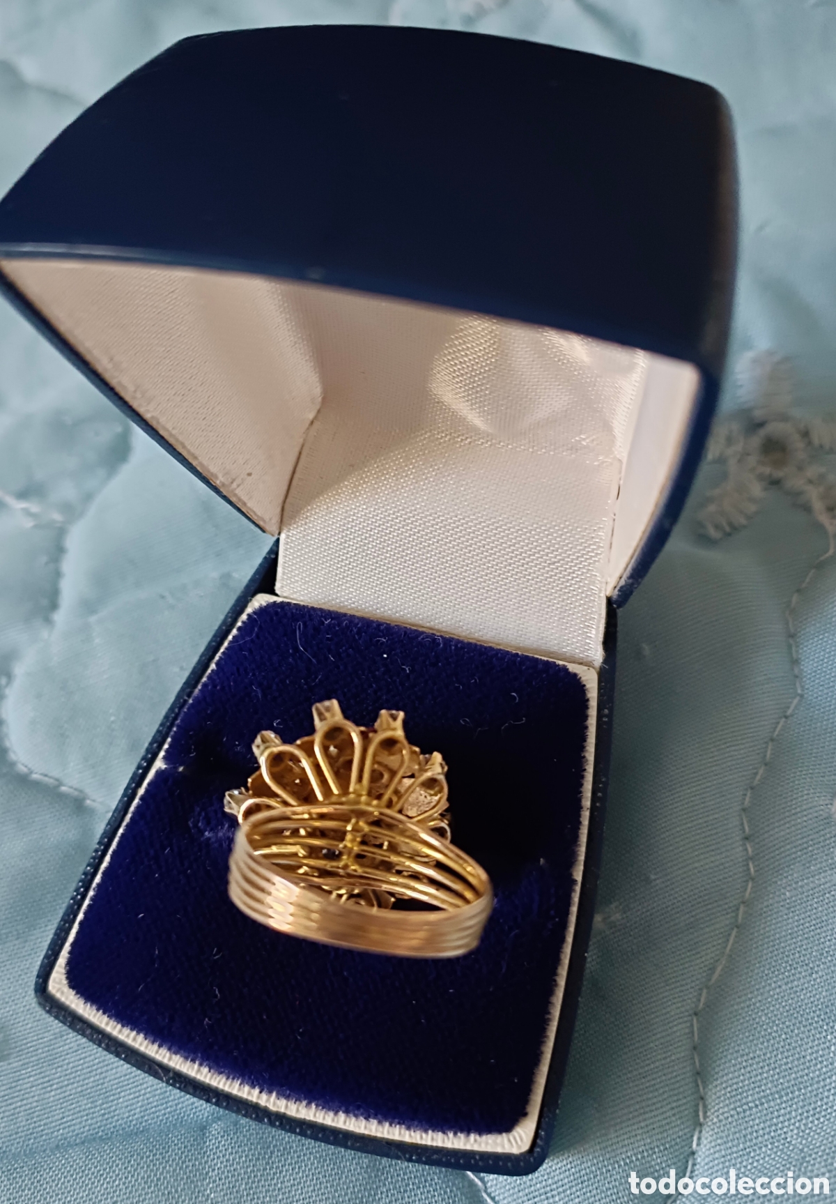 Joyeria: Anillo de oro con la perla y circonias - Foto 6