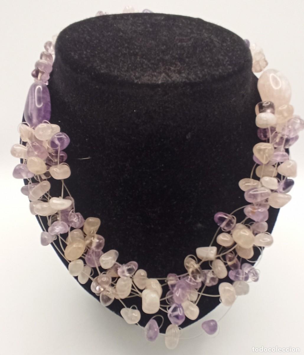 Joyeria: Collar Cuarzo Rosa y Amatista - Foto 1