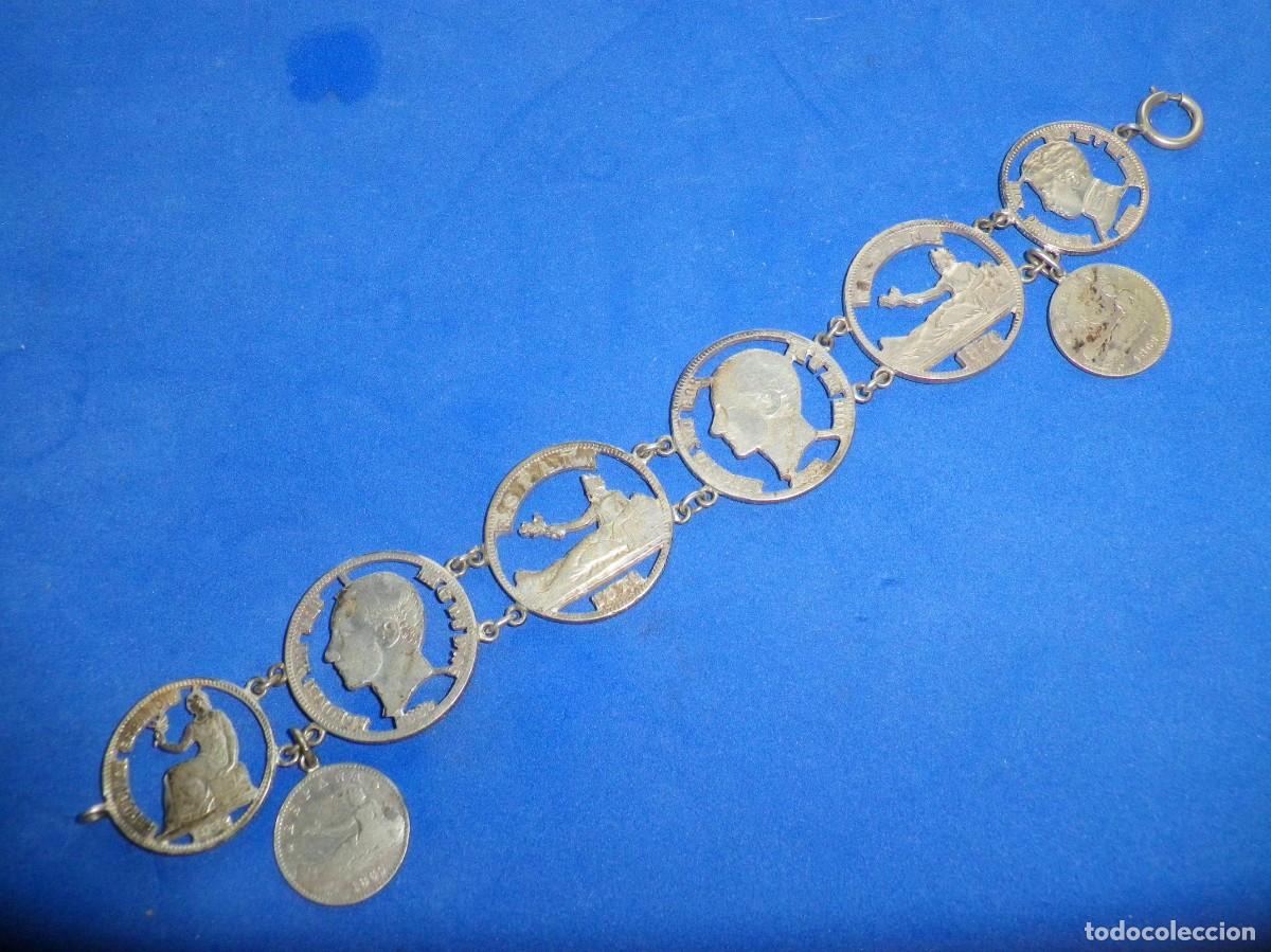 Joyeria: PULSERA DE 8 MONEDAS ESPA&Ntilde;OLAS DE PLATA - Foto 1