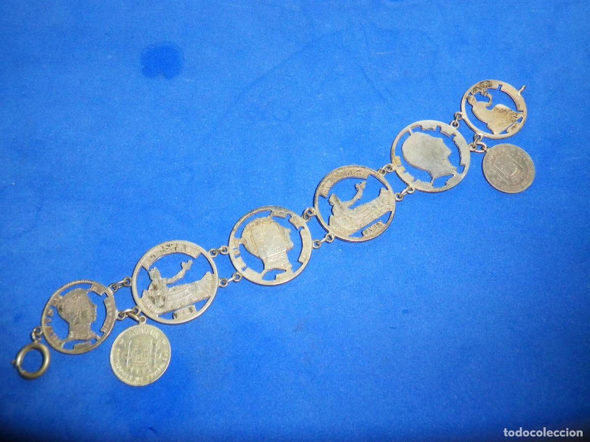 Joyeria: PULSERA DE 8 MONEDAS ESPA&Ntilde;OLAS DE PLATA - Foto 2